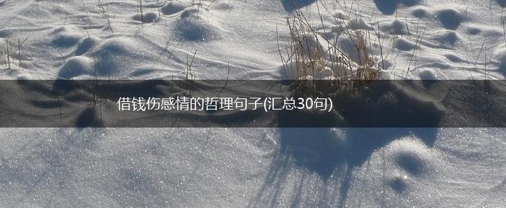 借钱伤感情的哲理句子(汇总30句),第1张