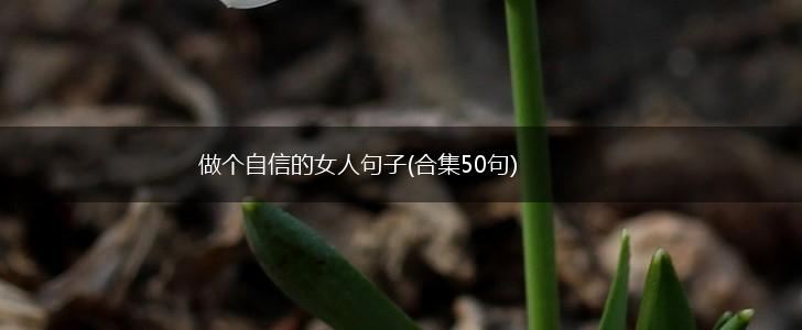 做个自信的女人句子(合集50句),第1张