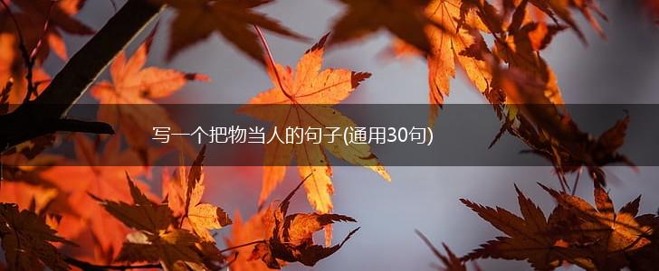 写一个把物当人的句子(通用30句),第1张