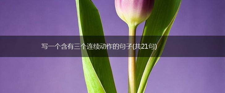 写一个含有三个连续动作的句子(共21句),第1张