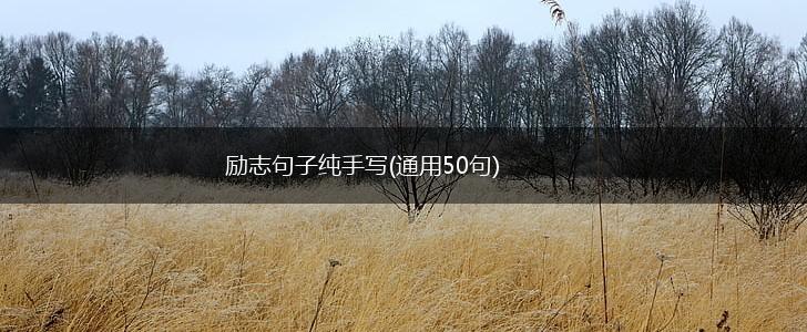励志句子纯手写(通用50句),第1张