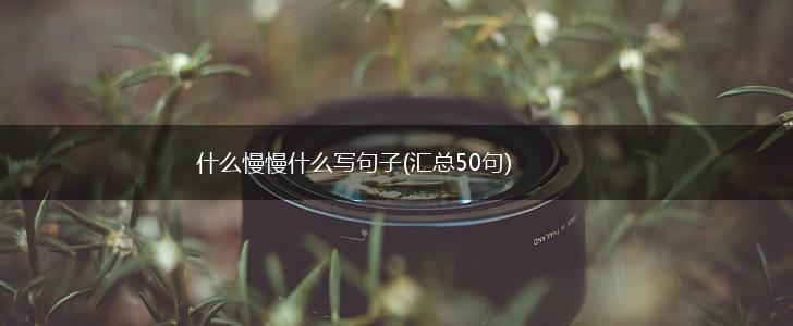 什么慢慢什么写句子(汇总50句),第1张