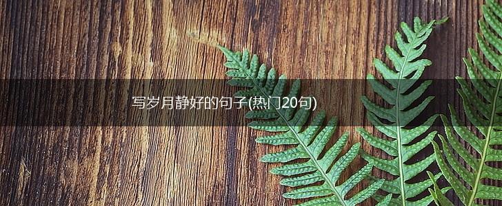 写岁月静好的句子(热门20句),第1张