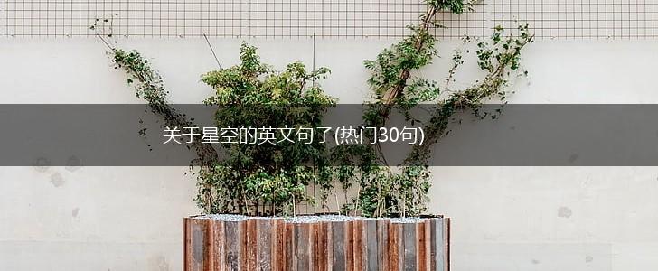 关于星空的英文句子(热门30句),第1张
