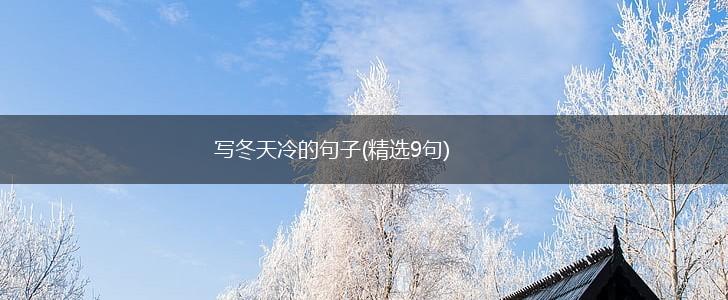 写冬天冷的句子(精选9句),第1张