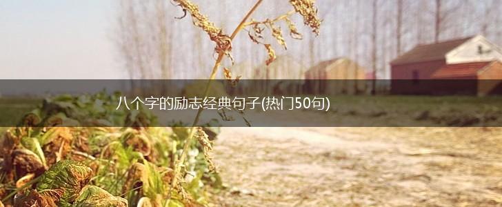 八个字的励志经典句子(热门50句),第1张