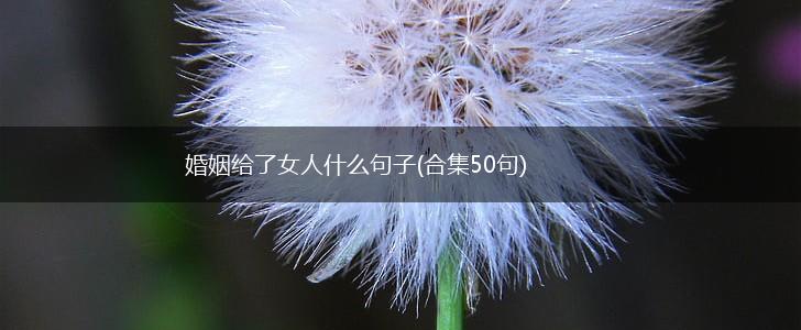 婚姻给了女人什么句子(合集50句),第1张