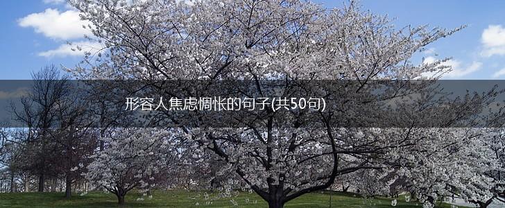 形容人焦虑惆怅的句子(共50句),第1张