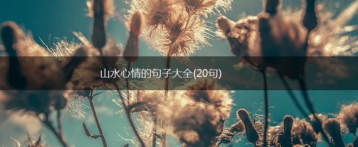 山水心情的句子大全(20句),第1张