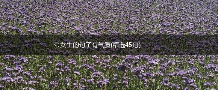夸女生的句子有气质(精选45句),第1张