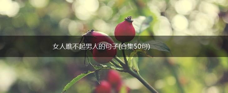 女人瞧不起男人的句子(合集50句),第1张