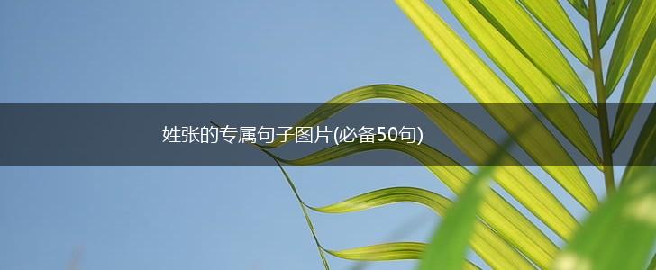 姓张的专属句子图片(必备50句),第1张