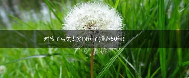 对孩子亏欠太多的句子(推荐50句),第1张