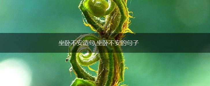 坐卧不安造句,坐卧不安的句子,第1张