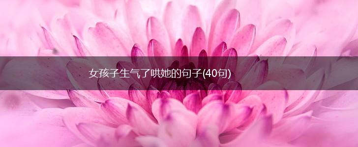 女孩子生气了哄她的句子(40句),第1张