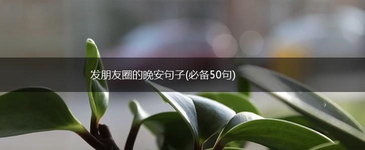 发朋友圈的晚安句子(必备50句),第1张