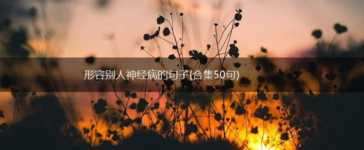 形容别人神经病的句子(合集50句),第1张