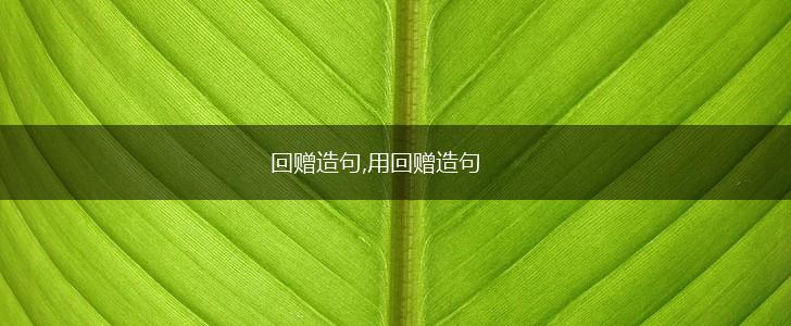 回赠造句,用回赠造句,第1张 回赠造句,用回赠造句,第1张