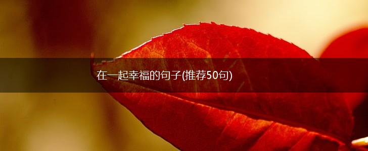 在一起幸福的句子(推荐50句),第1张