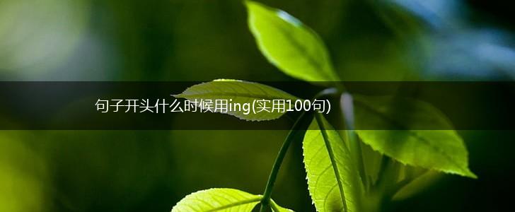 句子开头什么时候用ing(实用100句),第1张