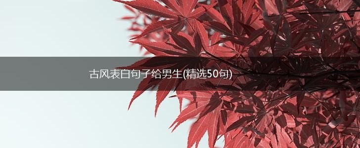 古风表白句子给男生(精选50句),第1张