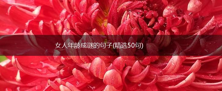 女人年龄成谜的句子(精选50句),第1张