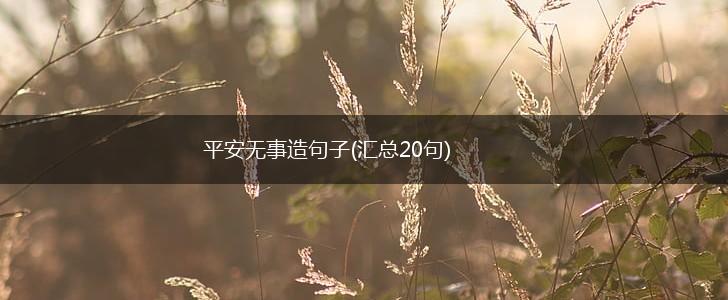 平安无事造句子(汇总20句),第1张