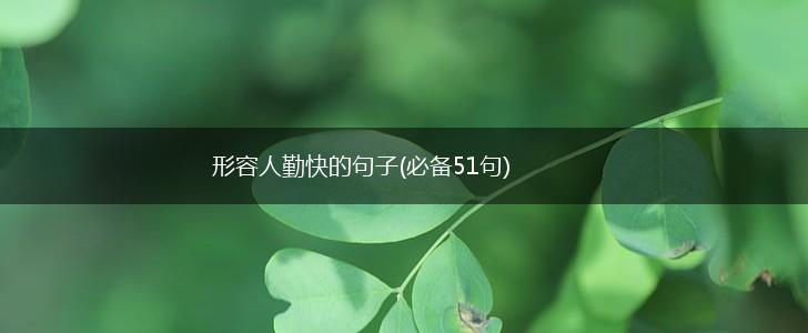形容人勤快的句子(必备51句),第1张