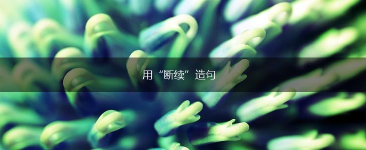 用“断续”造句,第1张 用“断续”造句,第1张