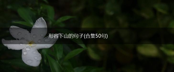 形容下山的句子(合集50句),第1张