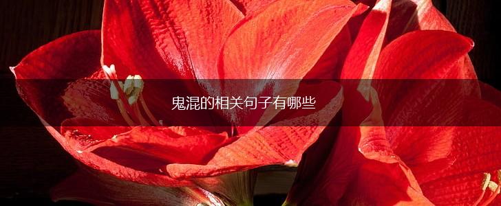 鬼混的相关句子有哪些,第1张 鬼混的相关句子有哪些,第1张