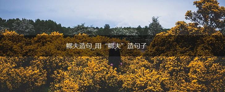 鳏夫造句_用“鳏夫”造句子,第1张 鳏夫造句_用“鳏夫”造句子,第1张