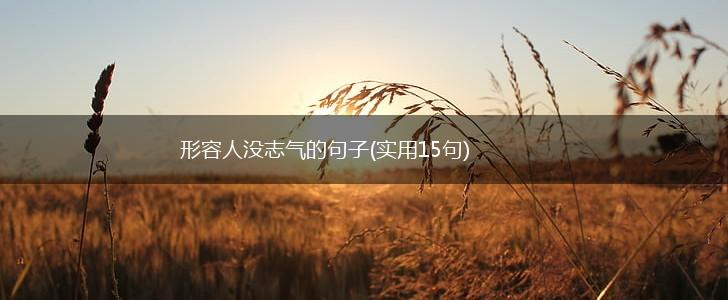 形容人没志气的句子(实用15句),第1张