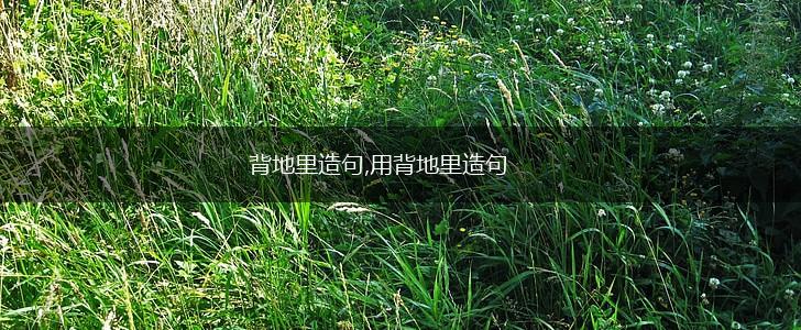 背地里造句,用背地里造句,第1张