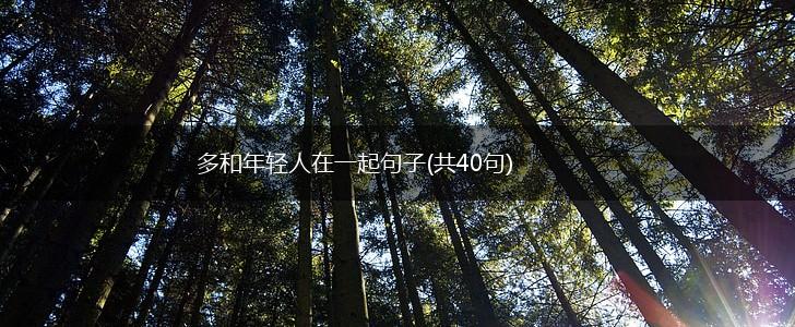 多和年轻人在一起句子(共40句),第1张