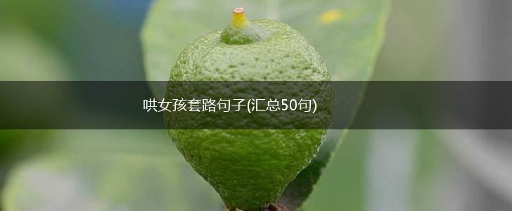 哄女孩套路句子(汇总50句),第1张