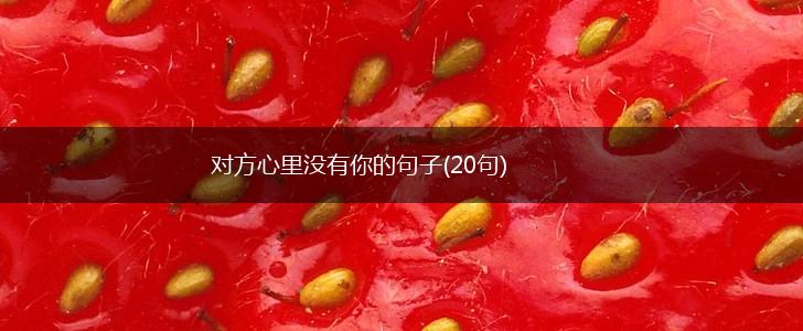 对方心里没有你的句子(20句),第1张