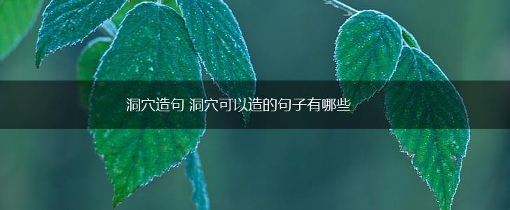 洞穴造句 洞穴可以造的句子有哪些,第1张