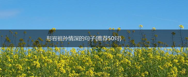 形容祖孙情深的句子(推荐50句),第1张