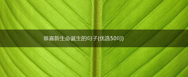 恭喜新生命诞生的句子(优选50句),第1张