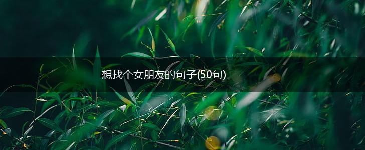 想找个女朋友的句子(50句),第1张
