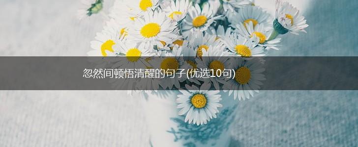 忽然间顿悟清醒的句子(优选10句),第1张