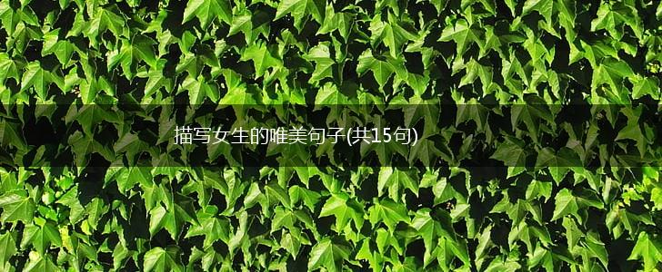 描写女生的唯美句子(共15句),第1张