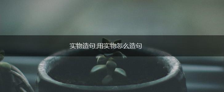 实物造句,用实物怎么造句,第1张