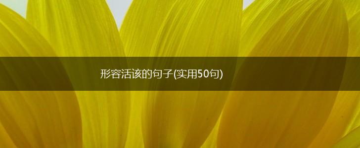 形容活该的句子(实用50句),第1张