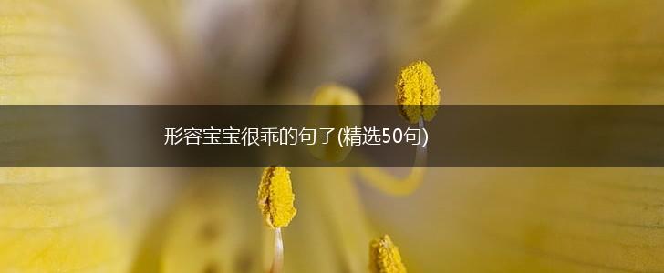 形容宝宝很乖的句子(精选50句),第1张