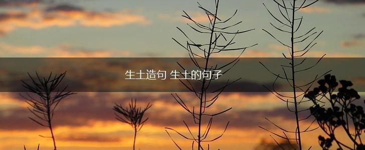 生土造句 生土的句子,第1张 生土造句 生土的句子,第1张