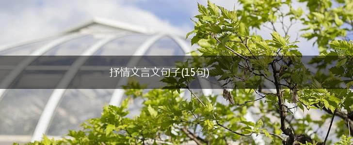 抒情文言文句子(15句),第1张