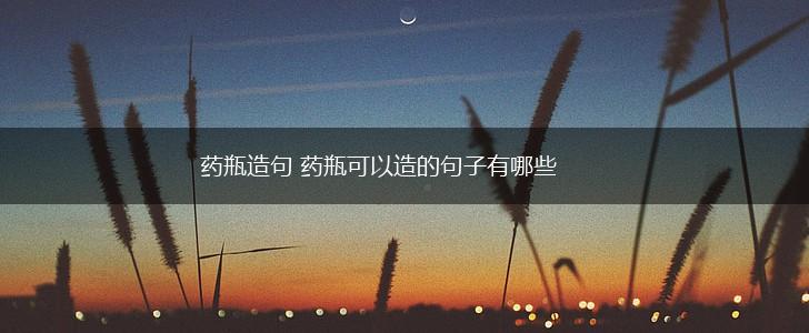 药瓶造句 药瓶可以造的句子有哪些,第1张 药瓶造句 药瓶可以造的句子有哪些,第1张