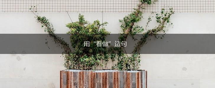 用“看做”造句,第1张 用“看做”造句,第1张